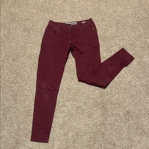 Rubberband Burgundy Skinny Jeans
